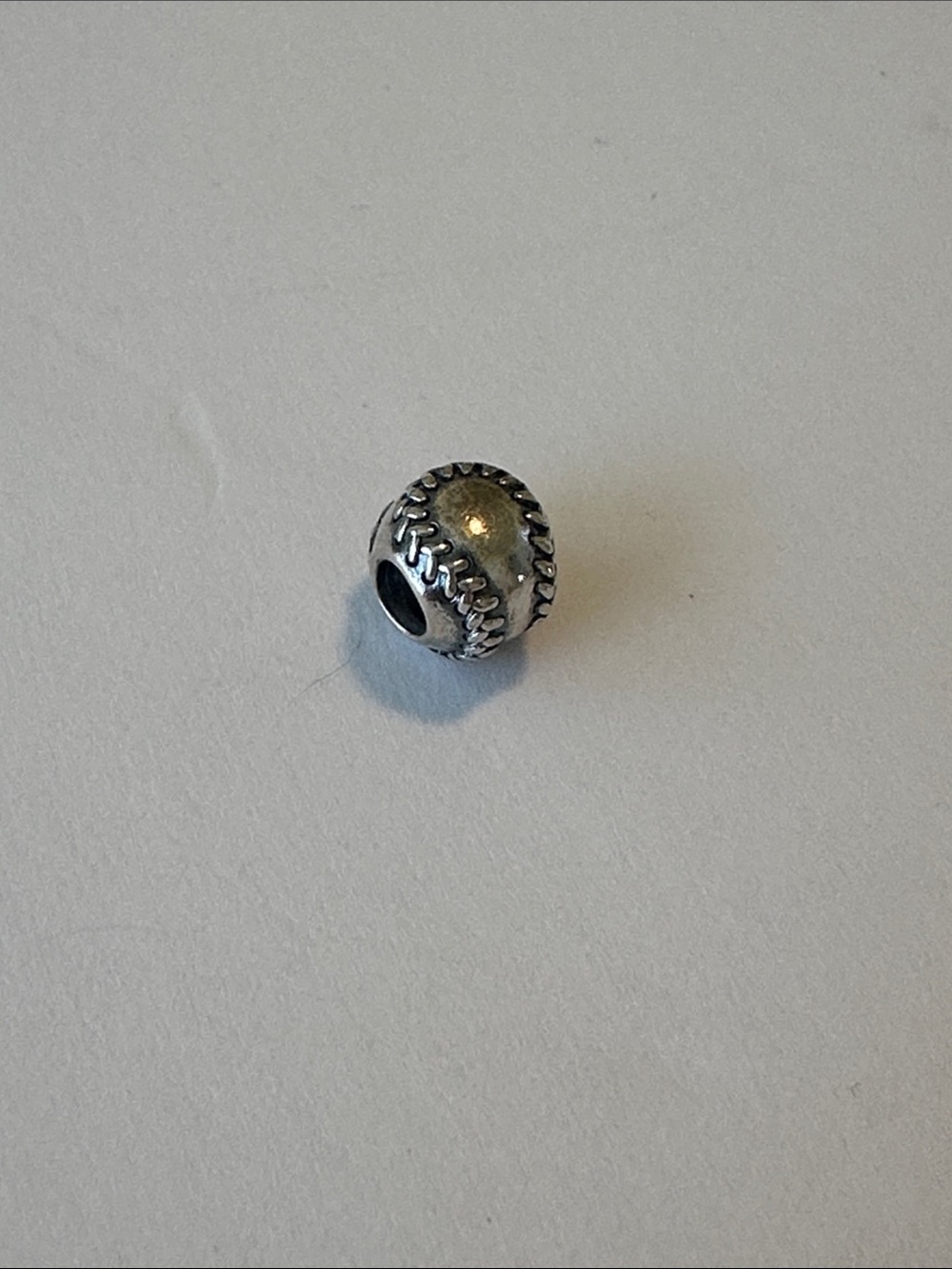 Pandora Silver Baseball Stitch Charm